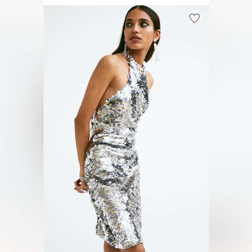 Sequin halter dress new